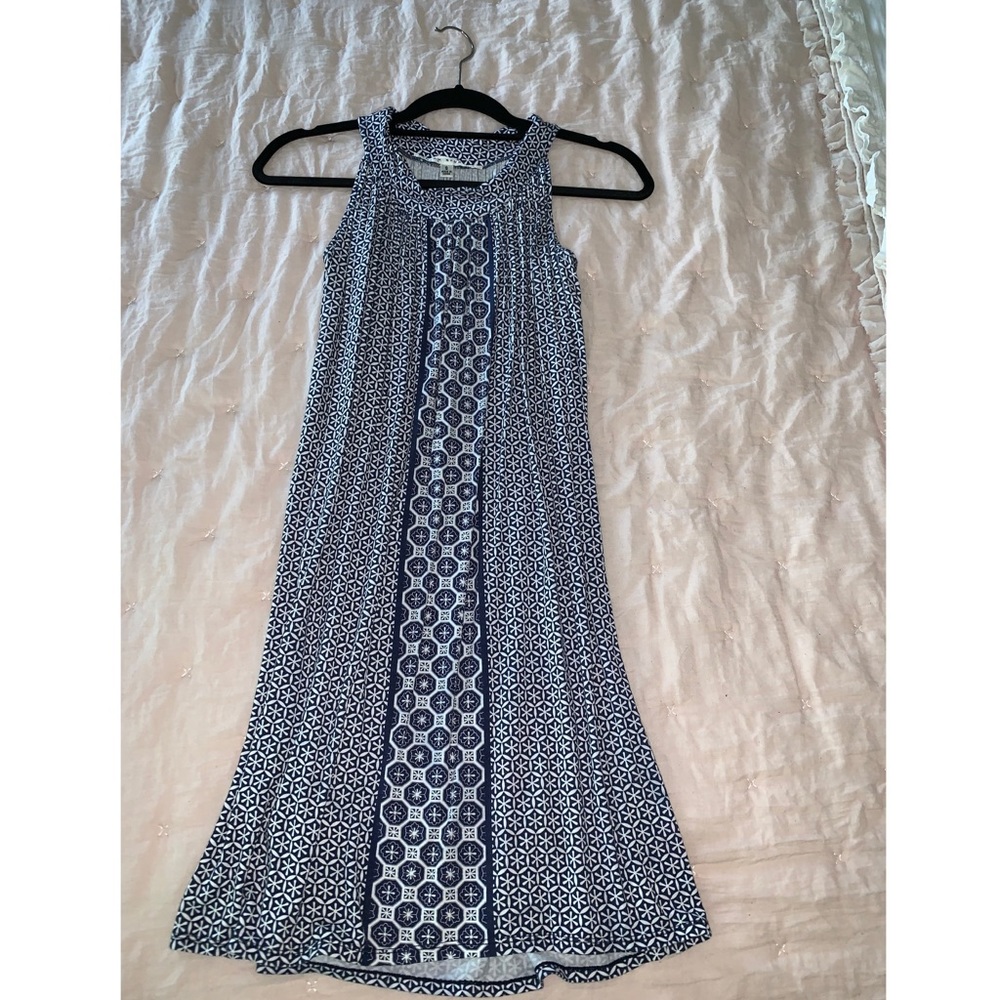 Blue Patterned Mini Dress